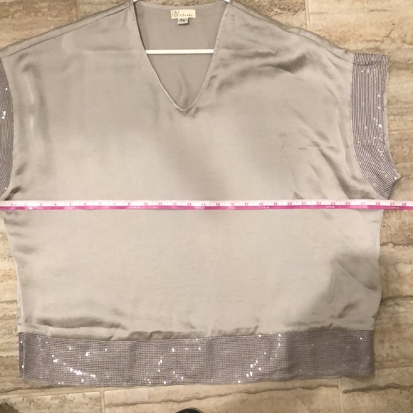 NWOT AUNT WANDA SILKY Sequin Top S/M - Picture 7 of 12